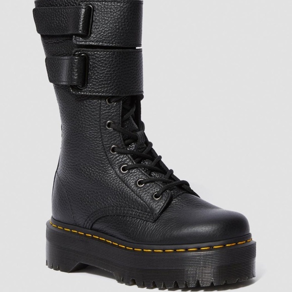 Dr. Martens Shoes - Dr. Martens Women's Jagger 10-Eye Platform Quad Boots Black US 8.5/EU 40